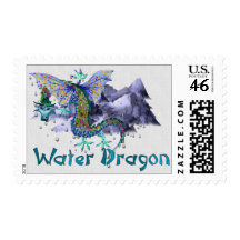 Water Dragon Postage Stamp
