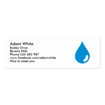 Water drop business cards