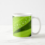 water drop on leaves coffee mug