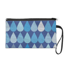 Water drop pattern bag wristlet clutch