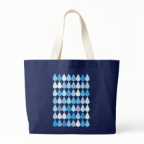 Water drop pattern tote bag