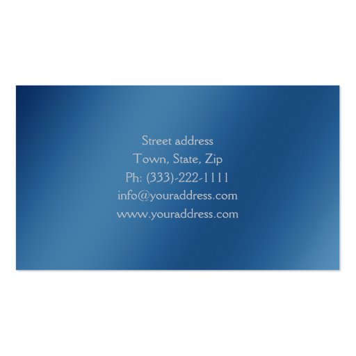 Water Drop Plumber Service Blue Card Business Card Template (back side)