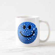 Water droplets smiley mug