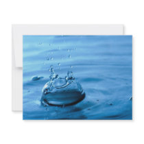 Water Droplets Splash Abstract Background Personalized Announcements
