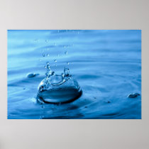 Water Droplets Splash Abstract Background Print