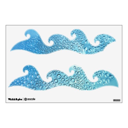 Water Drops Aqua wall decal Zazzle