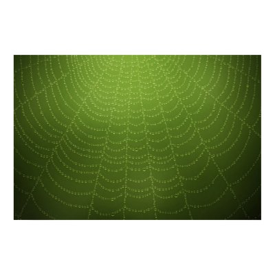 Water drops on a spider web (Green) Poster by vladstudio