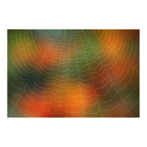 Water drops on a spider web posters by vladstudio Water drops on a spider web posters