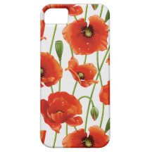 water drops on cute poppies iPhone 5 covers