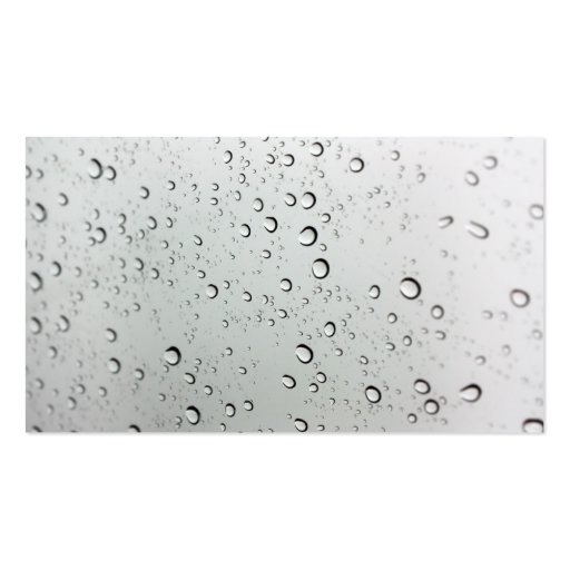 Water Drops on Glass Business Cards (front side)