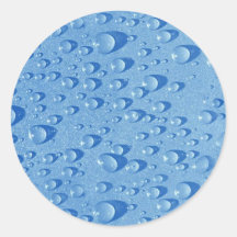 Water drops round sticker