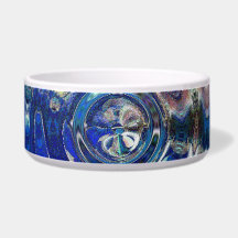 WATER Element Ripple Pattern Pet Bowl