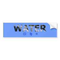 Water Element with Zodiac Signs Bumper Sticker