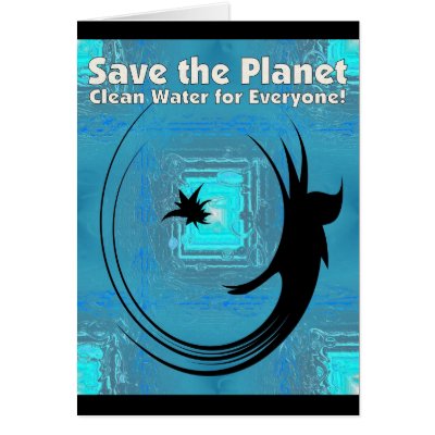 Water Fairy - Save the Panet - Clean Water for Eve Greeting Card by dndartstudio