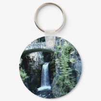 Water fall by bridge waterfall keychains