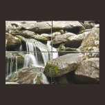 Water fall on Rocks Stretched Canvas Print