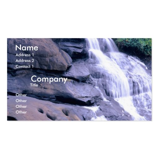 Water Falls Business Cards (front side)