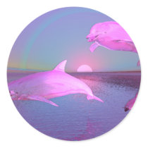 Water Fantasy Flying Dolphins stickers by spenayoung Water Fantasy Flying Dolphins stickers