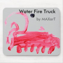 Water Fire Truck by MAXarT mousepads