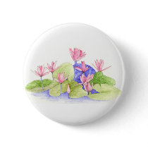 Water Flowers Button by floatinglemons Water Flowers Button
