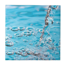 Water Flowing into a Pool Ceramic Tile