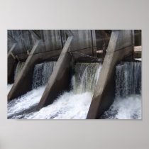Water Flowing Through The Sections Of The Bridge Poster