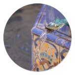 Water Fountain In Balbo Park Round Sticker