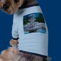 water fountain modern art acrylic painting pet clothing