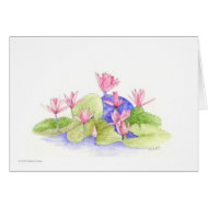 Water Fowers Card card