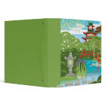 water garden and pagoda notebook binders