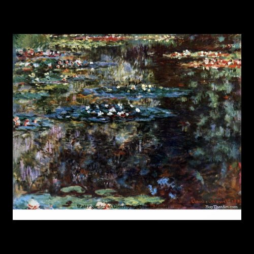 Water garden at Giverny by Claude Monet Posters
