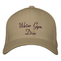 Water Gym Diva embroidered hats by HAPPYVIBEYOGA Water Gym Diva embroidered hats