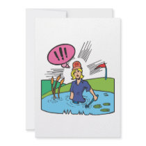 Water Hazard Personalized Invitations