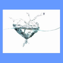 water heart postcards