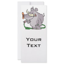 water hose elephant cartoon rack card design