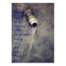 Water jet business card templates