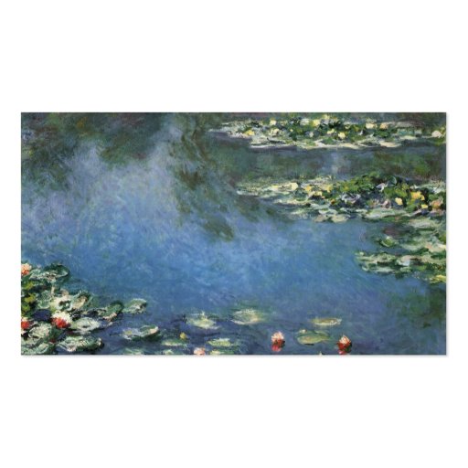 Water Lilies (1906) by Claude Monet Business Cards (back side)