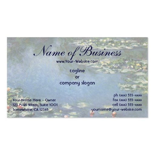 Water Lilies (1906) by Claude Monet Business Cards (front side)