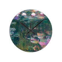 Water Lilies 5 Wall Clock