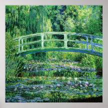 Water Lilies and Japanese Bridge, Claude Monet Posters