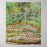 Water Lilies and Japanese Bridge Monet Fine Art Poster