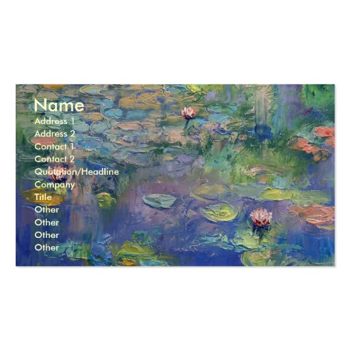 Water Lilies Business Card