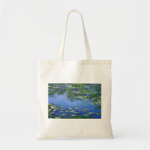 Water Lilies by Claude Monet Canvas Bags
