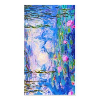 Water Lilies Claude Monet Business Card Templates