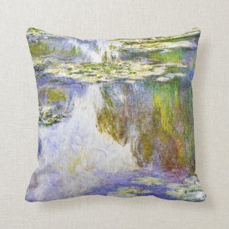 Water Lilies Claude Monet fine art painting Throw Pillows
