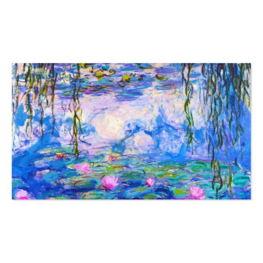 Water Lilies Claude Monet painting old master Business Card (front side)