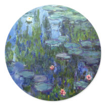 Water Lilies, Claude Monet Round Sticker