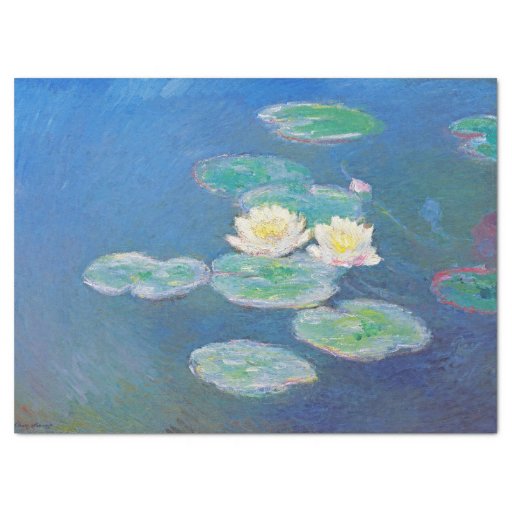 Water Lilies, Evening Effect by Tissue Paper Zazzle