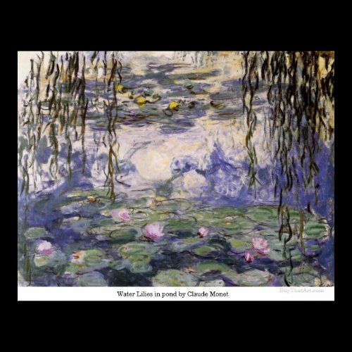 Water Lilies in pond by Claude Monet Print