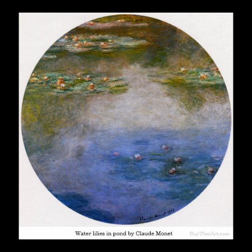 Water lilies in pond by Claude Monet Posters